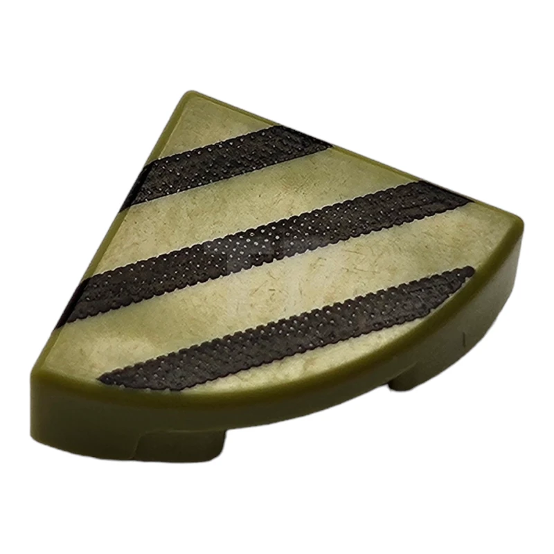 LEGO&reg; 6504781 - 25269pb034 - Tile 1 x 1 Round Quarter with Diagonal Lines Pattern