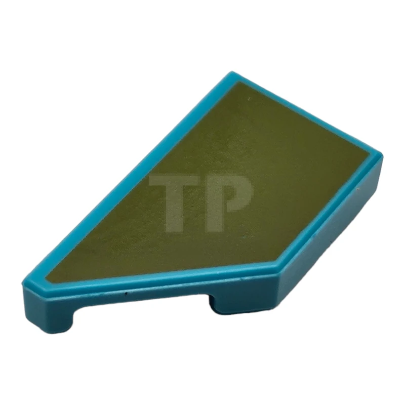 LEGO&reg; 6510760 - 5091pb01 - Tile 1 x 2 Wedge Left with Green Surface Pattern