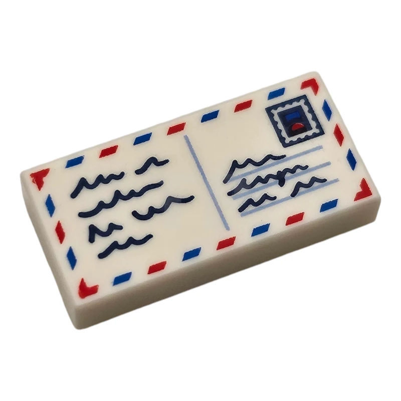 LEGO&reg; 3069pb1265 - 6466380 - Tile 1 x 2 with Air Mail Envelope Pattern