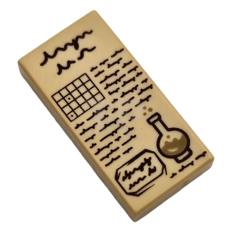 LEGO&reg; 6481741 - 3069pb1263 - Tile 1 x 2 with Scribbles and Potion Bottle Pattern