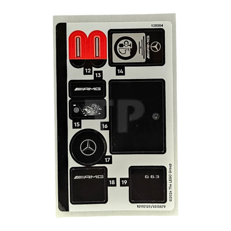 LEGO&reg; 6515879 - Autocollant pour l'ensemble 76924 - Feuille 2