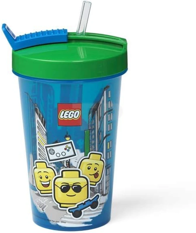 LEGO Tumbler With Straw Iconic Boy