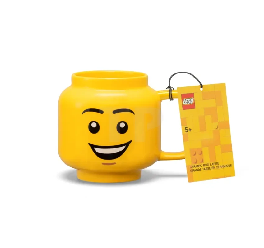 Cup / Mug Ceramic Minifigure Head Boy Happy 530 ml