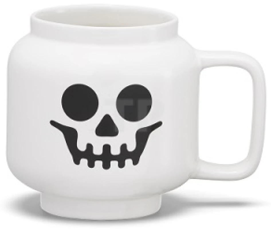 Tasse / Becher Keramik Weiß Skelett 530 ml