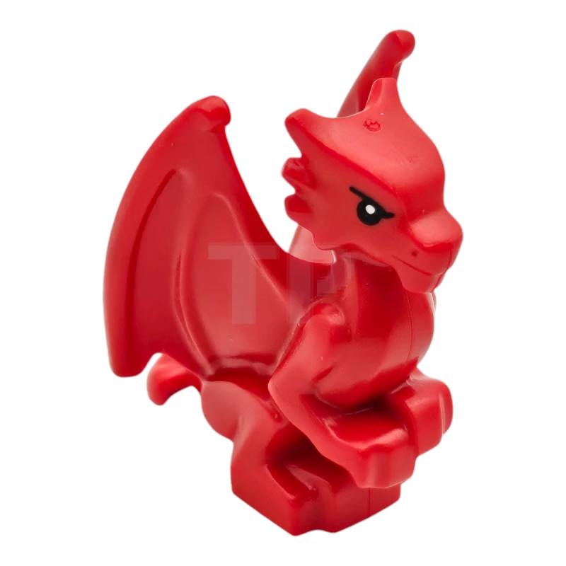 LEGO&reg; 6483337 - 5829pb01 - Dragon, Baby, Perched with Folded Wings with Black Eyes and Eyebrows Pattern