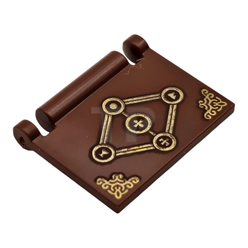 LEGO&reg; 6483323 - 24093pb089 - Book Cover with Runes and Corner Covers Pattern (Dungeons & Dragons Tasha's Spellbook)