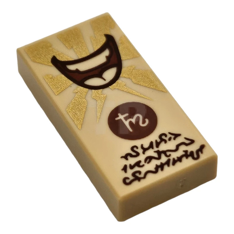 LEGO&reg; 6483324 - 3069pb1277 - Piastrelle 1 x 2 con modello di rotolo di incantesimo (Risata orrenda)