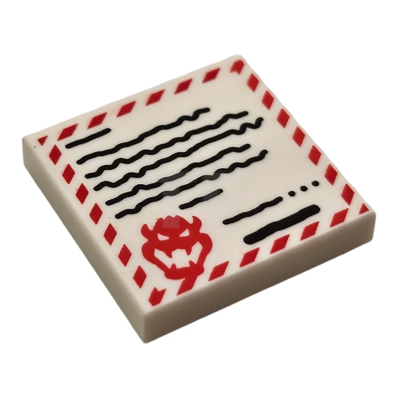 LEGO&reg; 6483011 - 3068pb2456 - Piastrelle 2 x 2 con motivo a scarabocchi (lettera)