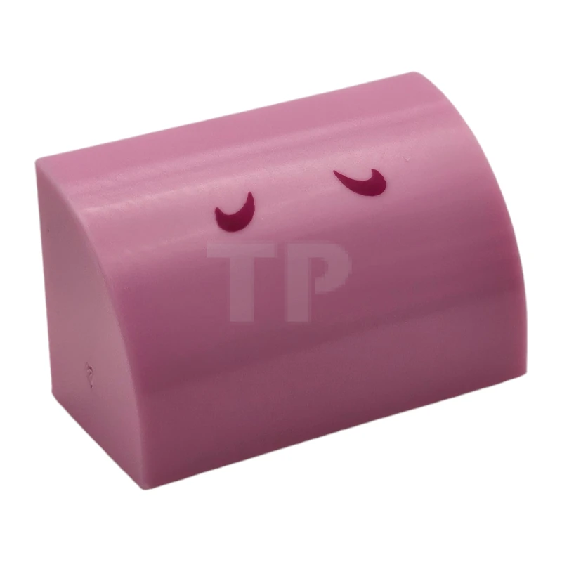 LEGO&reg; 37352pb010 - 6353865 - Slope 1 x 2 x 1 Curved with Curved Lines Pattern (Yoshi Nostrils)