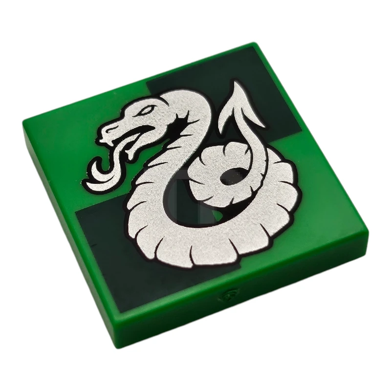 LEGO&reg; 6467911 - 3068pb2358 - Tile 2 x 2 with Slytherin Crest Pattern