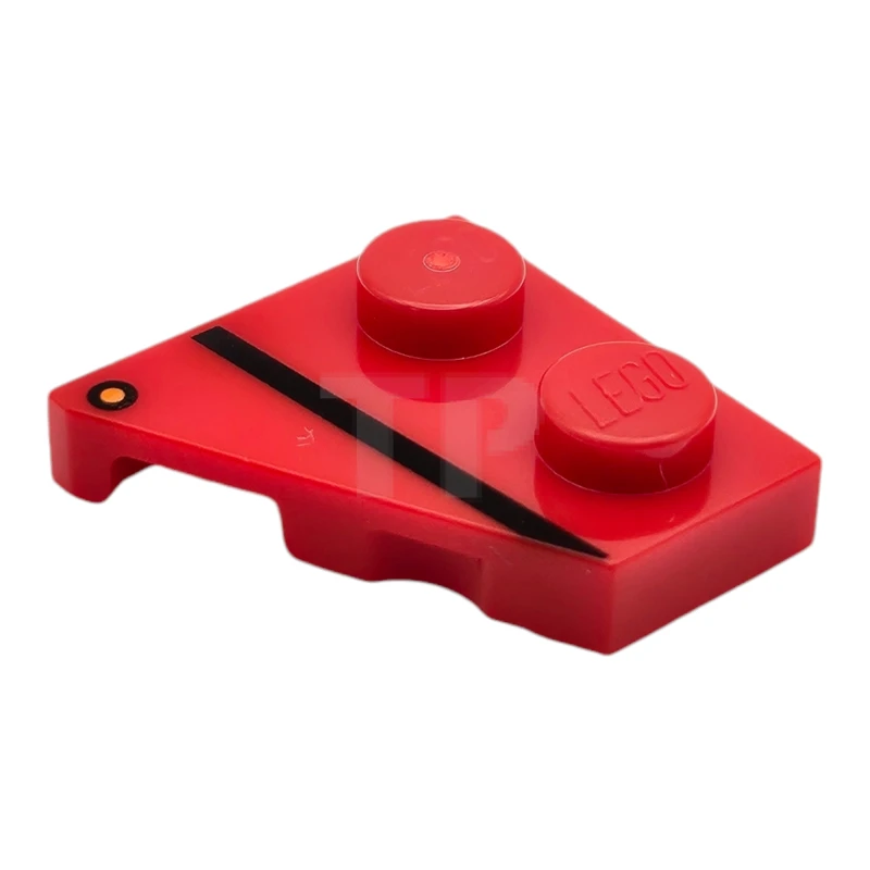 LEGO&reg; 6514507 - 24307pb03 - Piastra 2 x 2 cuneo destro con motivo a righe e punti