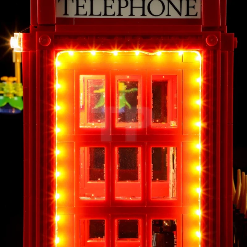 Light kit for LEGO® 21347 Red London Telephone Box
