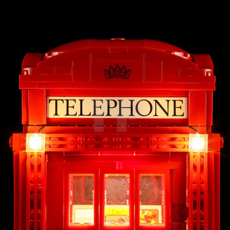 Light kit for LEGO® 21347 Red London Telephone Box