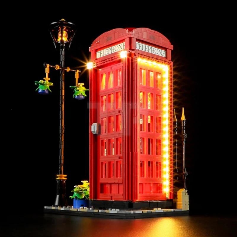 Light kit for LEGO® 21347 Red London Telephone Box