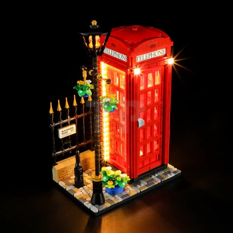 Light kit for LEGO® 21347 Red London Telephone Box