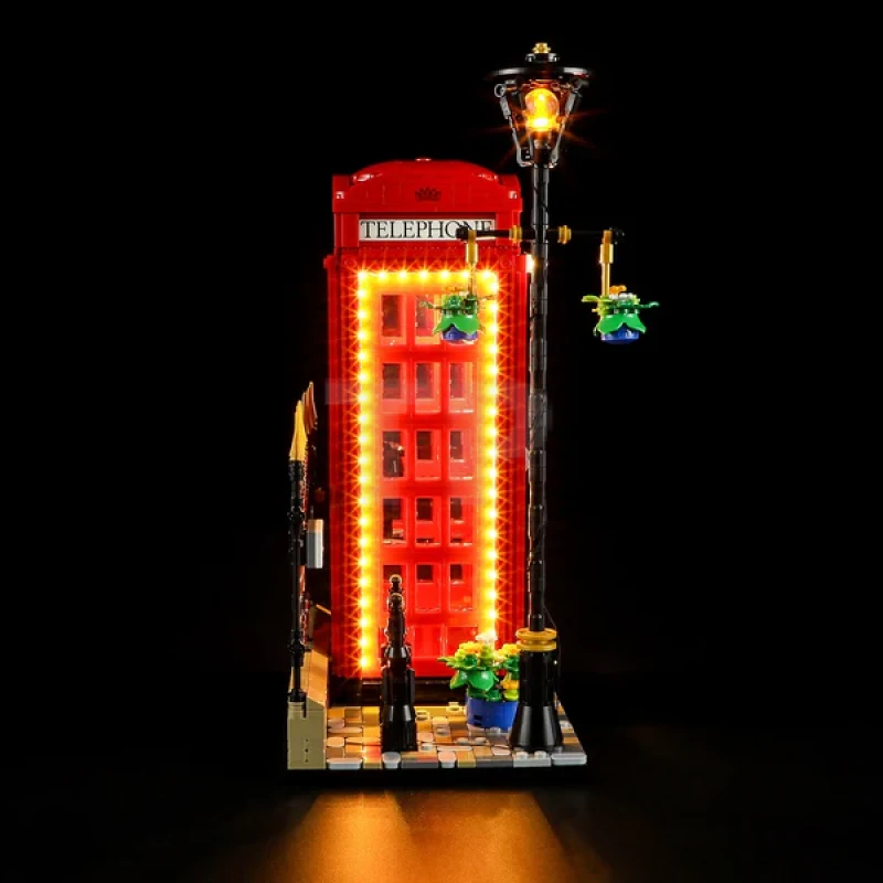 Light kit for LEGO® 21347 Red London Telephone Box
