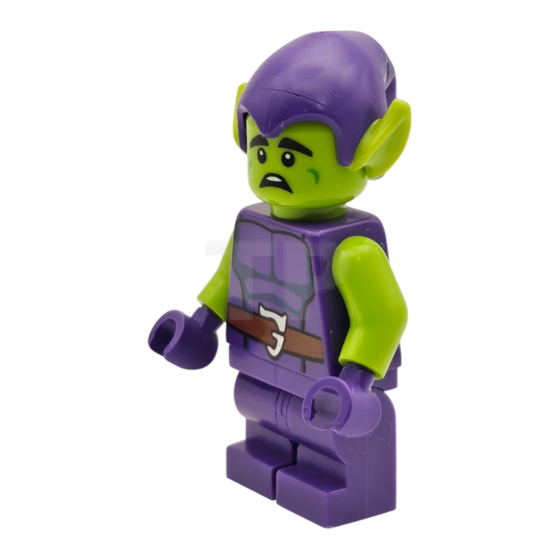 LEGO&reg; sh0957 Goblin Verde - Pelle lime, vestito viola scuro, gambe medie