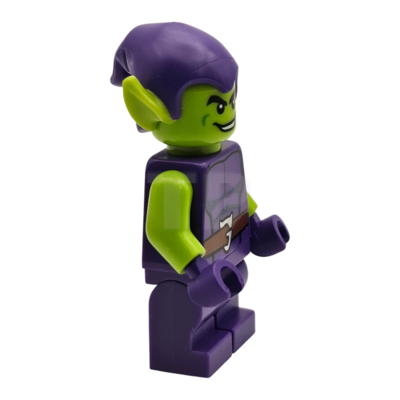 LEGO&reg; sh0957 Goblin Verde - Pelle lime, vestito viola scuro, gambe medie
