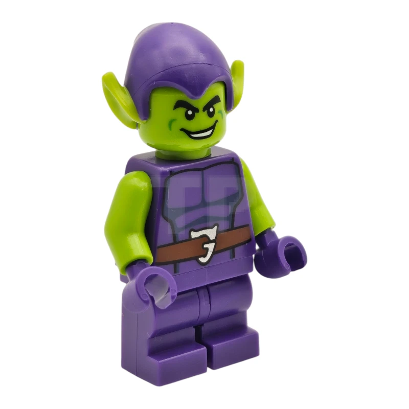 LEGO&reg; sh0957 Goblin Verde - Pelle lime, vestito viola scuro, gambe medie