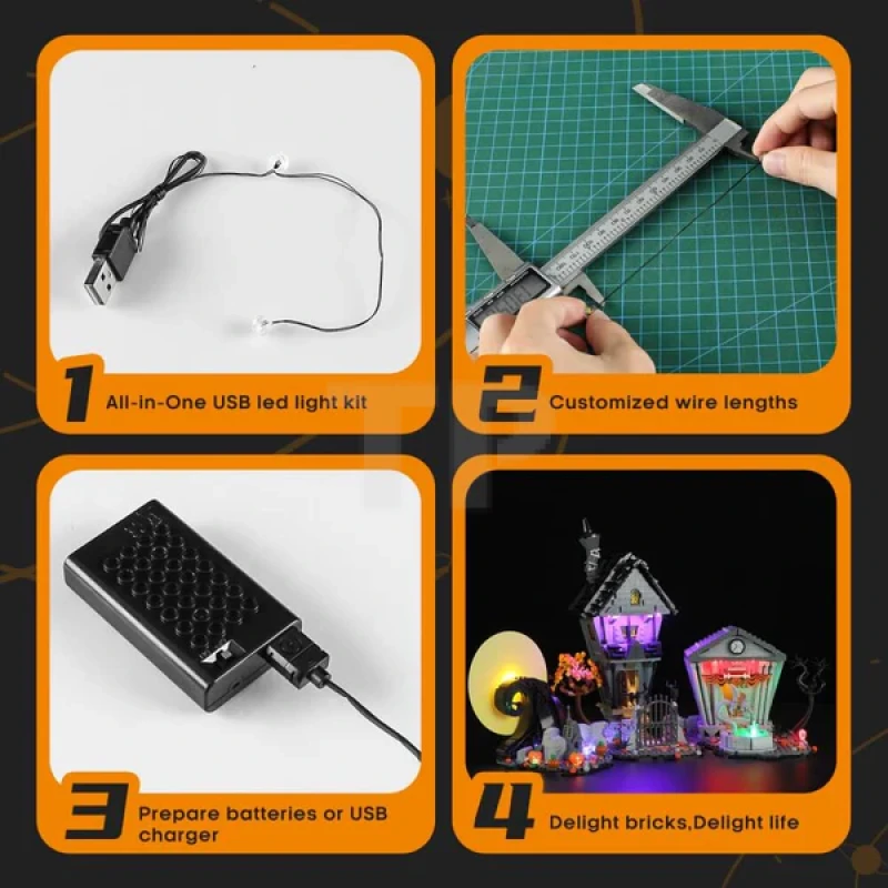 Light kit for LEGO® 21351 Tim Burton's The Nightmare Before Christmas