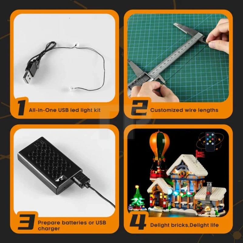 Light kit for LEGO® 10339 Santa's Post Office