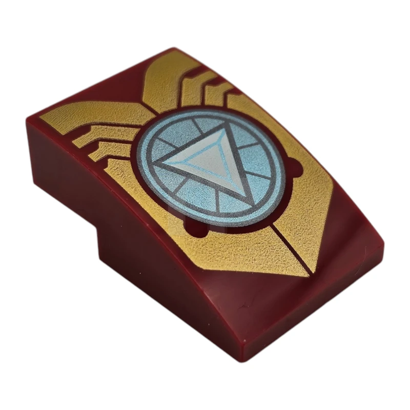 LEGO&reg; 6488208 - 24309pb050 - Slope 3 x 2 Curved with Iron Man Armor Plates Pattern