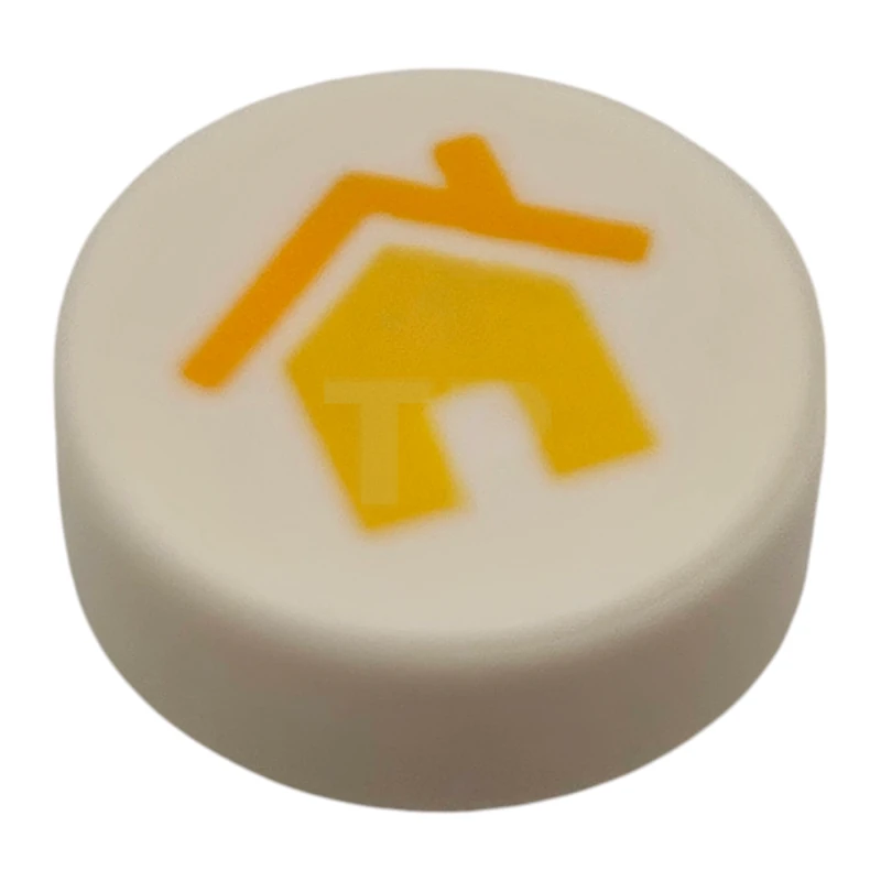 LEGO&reg; 6489661 - 98138pb434 - Tile 1 x 1 Round with House Pattern