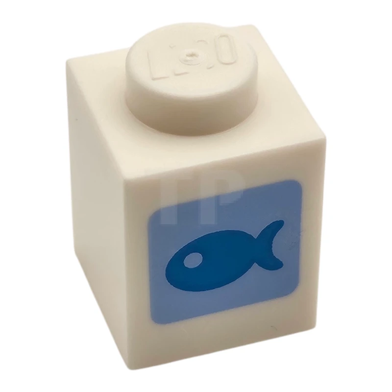LEGO&reg; 6469569 - 3005pb065 - Brick 1 x 1 with Fish Pattern (Fish Bait)