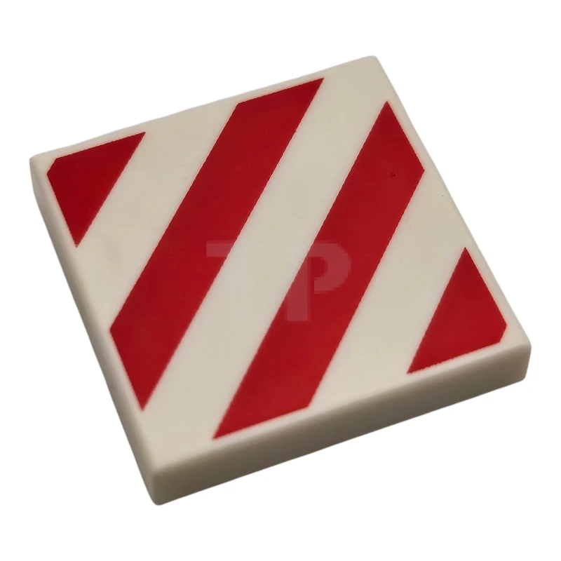 LEGO&reg; 6480752 - 3068pb2459 - Baldosa 2 x 2 con dibujo de rayas de peligro