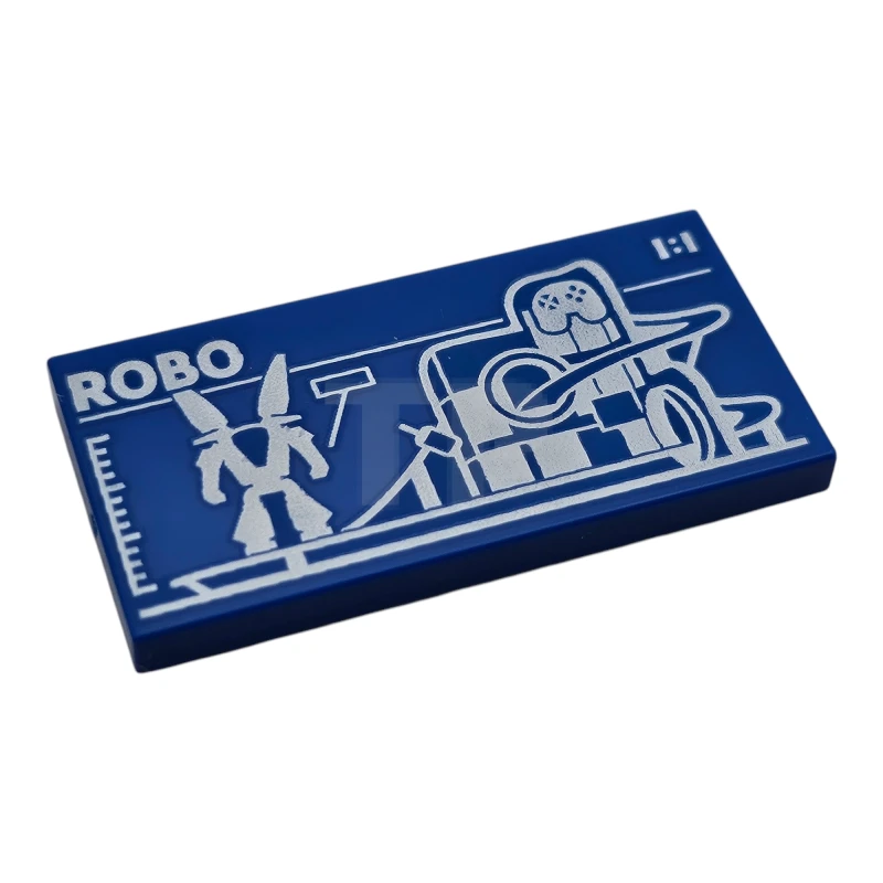 LEGO&reg; 6480750 - 87079pb1454 - Baldosa 2 x 4 con diseño de Mundo Robot