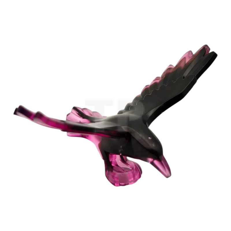 LEGO&reg; 6466858 - 5272pb01 - Bird, Raven with Spread Wings with Marbled Black Pattern