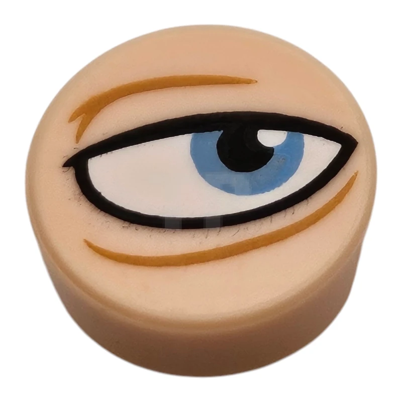 LEGO&reg; 6485645 - 98138pb414R - Carreau 1 x 1 rond avec motif d'œil (à droite).