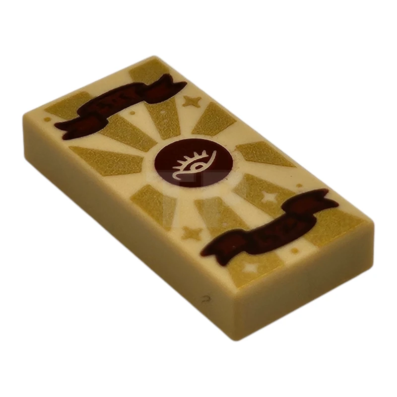 LEGO&reg; 6477805 - 3069pb1240 - Fliese 1 x 2 mit Zauberschriftrollenmuster (Unsichtbarkeit)