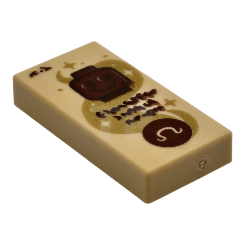 LEGO&reg; 6477804 - 3069pb1243 - Tile 1 x 2 with Spell Scroll Pattern (Speak with Dead)