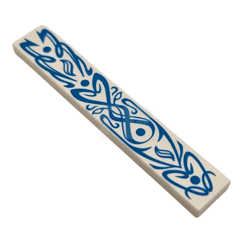 LEGO&reg; 6510452 - 6636pb362 - Tile 1 x 6 with Flowery Filigree Pattern