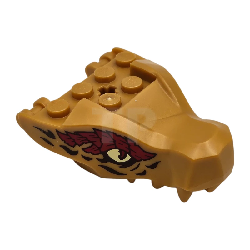LEGO&reg; 6473867 - 72362pb08 - Dragon Head Jaw with Bar Handles and Eyes and Scales Pattern