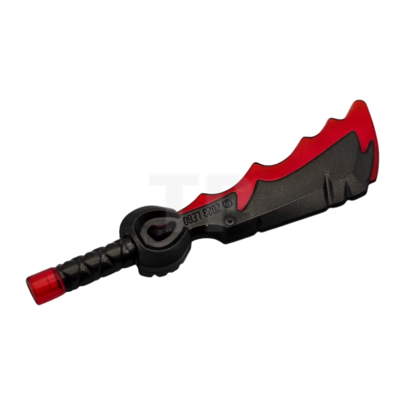 LEGO&reg; 6512329 - 4924pb01 - Minifigure, Weapon Sword with Molded Trans-Red Pommel, Jewel in Hilt, and Trailing Edge Pattern