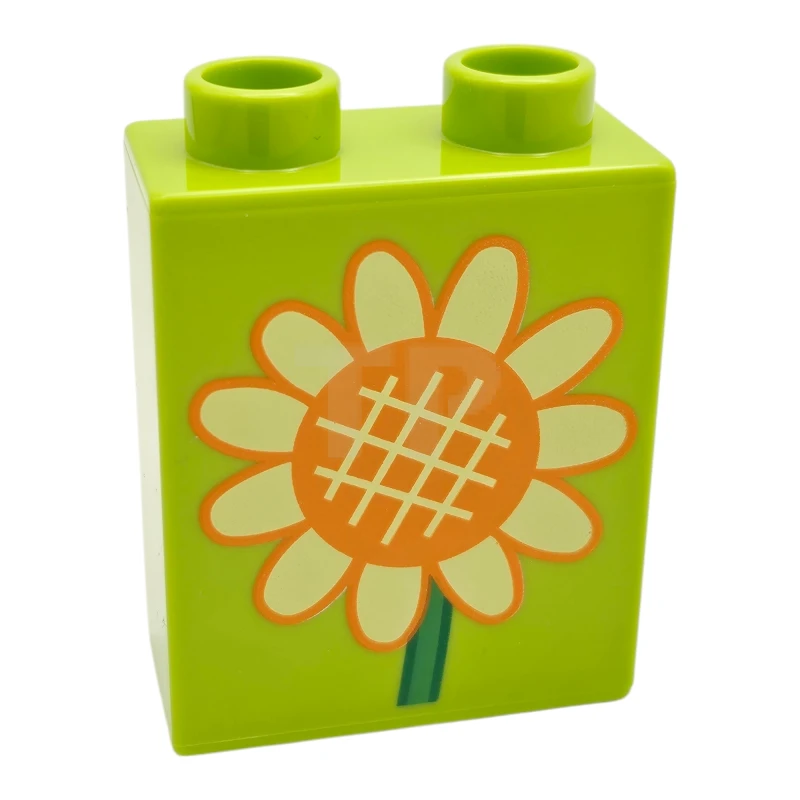 LEGO&reg; 6482758 - 4066pb838 - Mattone DUPLO 1 x 2 x 2 con motivo a girasole