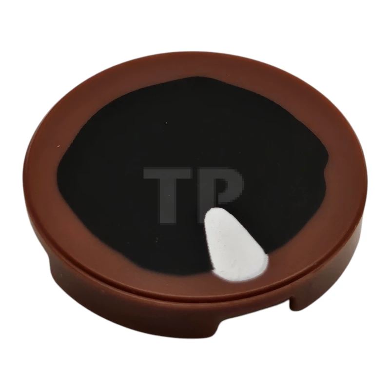 LEGO&reg; 6482494 - 14769pb688 - Tile 2 x 2 Round with Bottom O and Eye with Teardrop Pattern