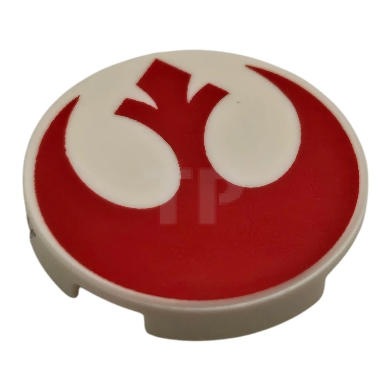 LEGO&reg; 6488451 - 14769pb693 - Tile 2 x 2 Round with Bottom O and SW Rebel Alliance Symbol Pattern