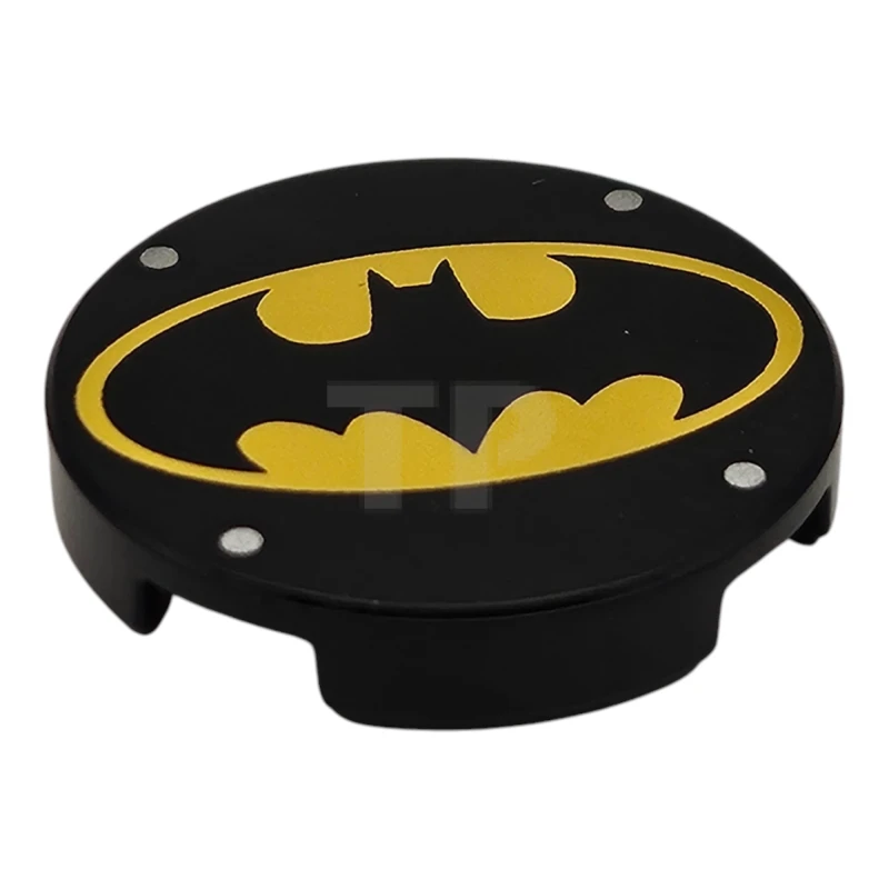 LEGO&reg; 6488960 - 14769pb692 - Carreau 2 x 2 rond avec le O du bas et le motif du logo Batman.