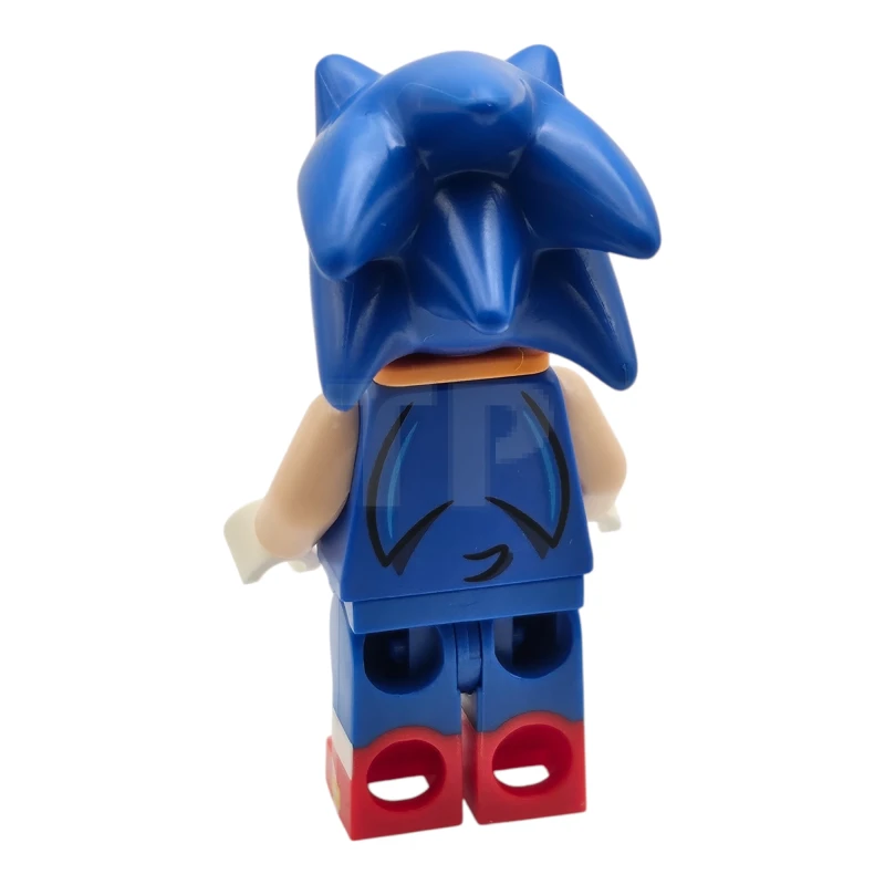 LEGO&reg; son024 Sonic the Hedgehog - Light Nougat Face and Arms, Grin to Left, Orange Life Jacket
