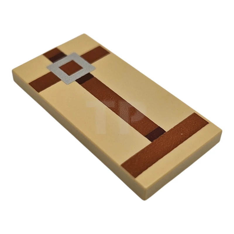 LEGO&reg; 6481438 - 87079pb1413 - Piastrelle 2 x 4 con motivo di fibbie pixelate (imbracatura Minecraft Camel)