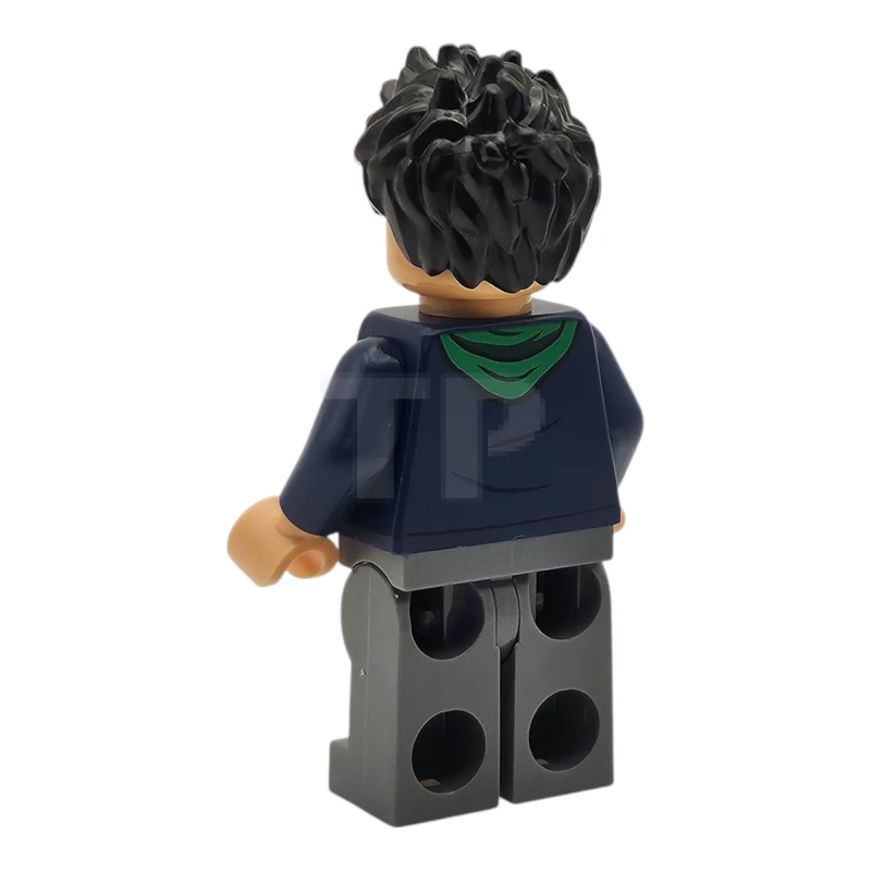 LEGO&reg; jw124 Kenji Kon - Dunkelblaue Jacke über grünem Kapuzenpulli, dunkelbläulich-graue Beine
