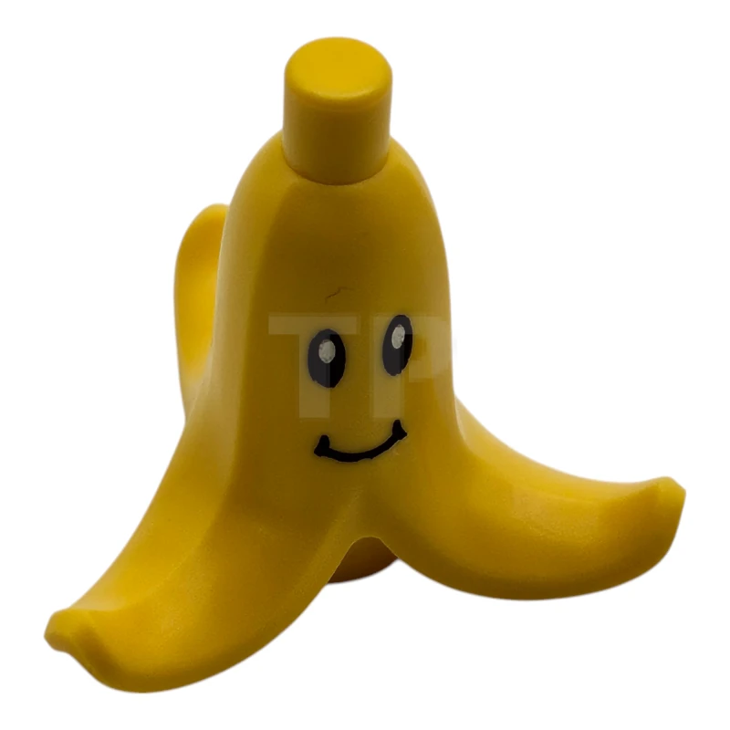 LEGO&reg; 6523455 - 5740pb01 - Banana, Peeled with Black and White Eyes and Grin Pattern