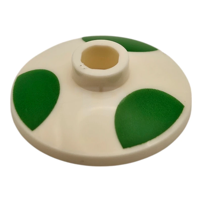 LEGO&reg; 6523457 - 4740pb030 - Dish 2 x 2 Inverted (Radar) with Bright Green Spots Pattern (Super Mario Yoshi Bike Wheel Cover)