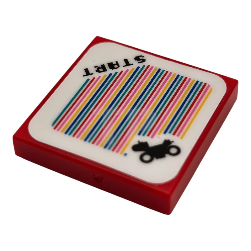 LEGO&reg; 6529266 - 3068pb2575 - Carreau 2 x 2 avec motif Super Mario Scanner Code Yoshi Bike