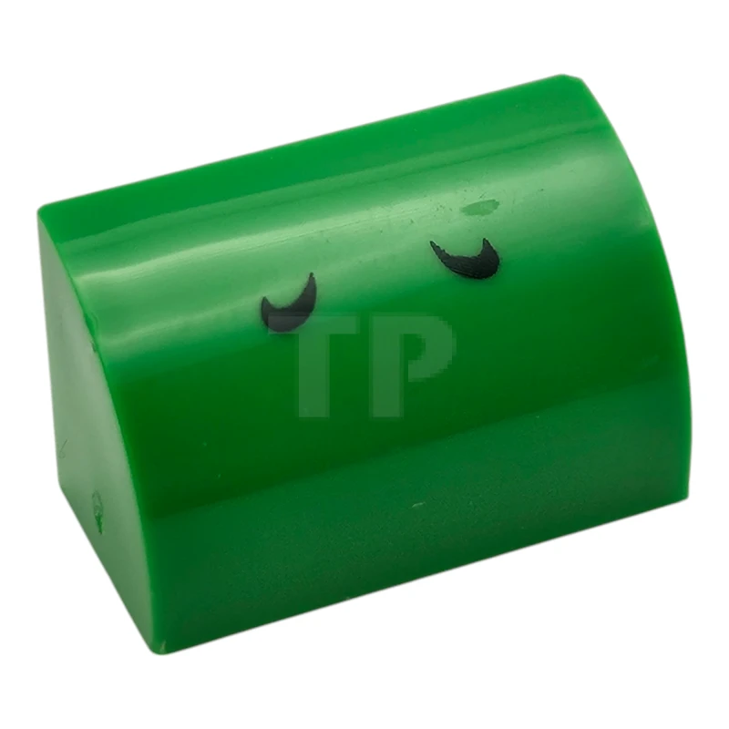 LEGO&reg; 6523453 - 37352pb003 - Pente 1 x 2 x 1 courbée avec motif de lignes courbées (Yoshi Nostrils).