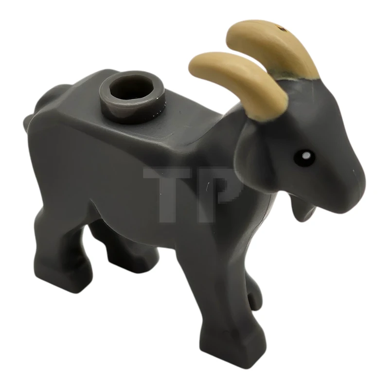 LEGO&reg; 6490240 - 95341pb03 - Goat with Black Eyes and Tan Horns Pattern
