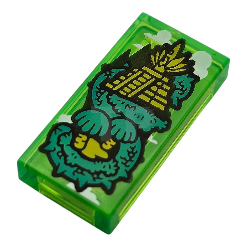 LEGO&reg; 3069pb1273 - 6487036 - Tile 1 x 2 with Aztec Pyramid Pattern